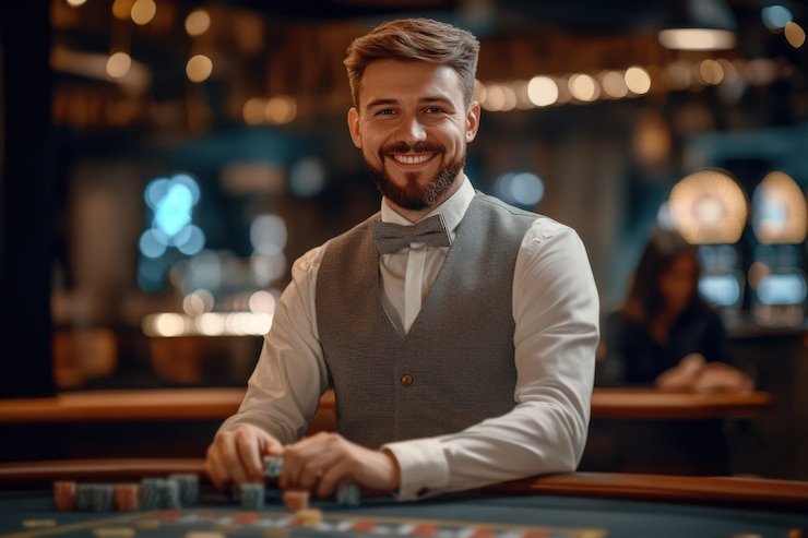 Studio roulette live Mega Moolah di pandawatoto dengan dealer profesional dan meja bermain yang elegan