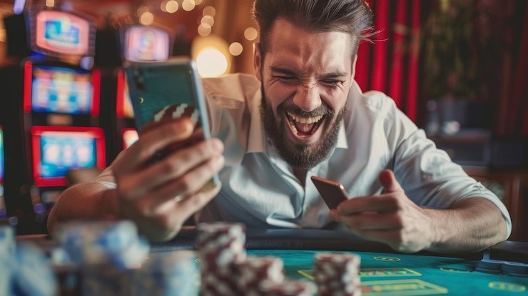 Dealer perempuan profesional menangani permainan roulette dengan presisi di meja live pandawatoto